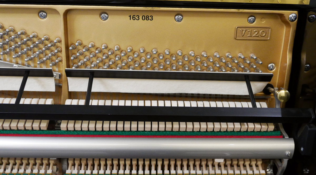 piano vertical W. Hoffmann V120 Silent #163083 numero de serie mecanica interna