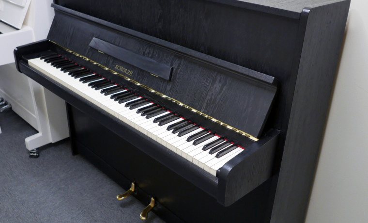 piano vertical Scholze 115 #54916 interior mecanica sello marca cuerdas clavijero