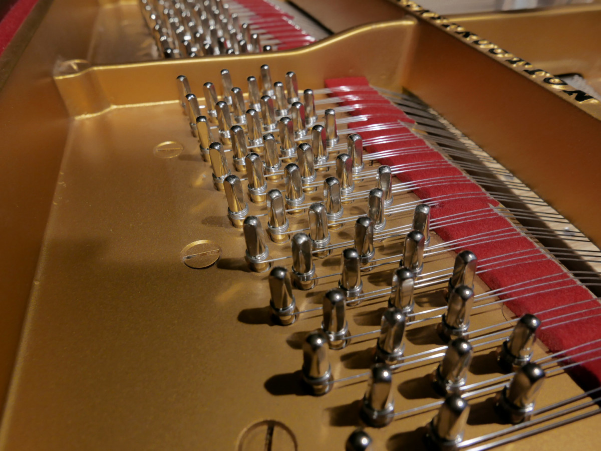 piano de cola Steinway & Sons O180 #109477 detalle clavijas clavijero
