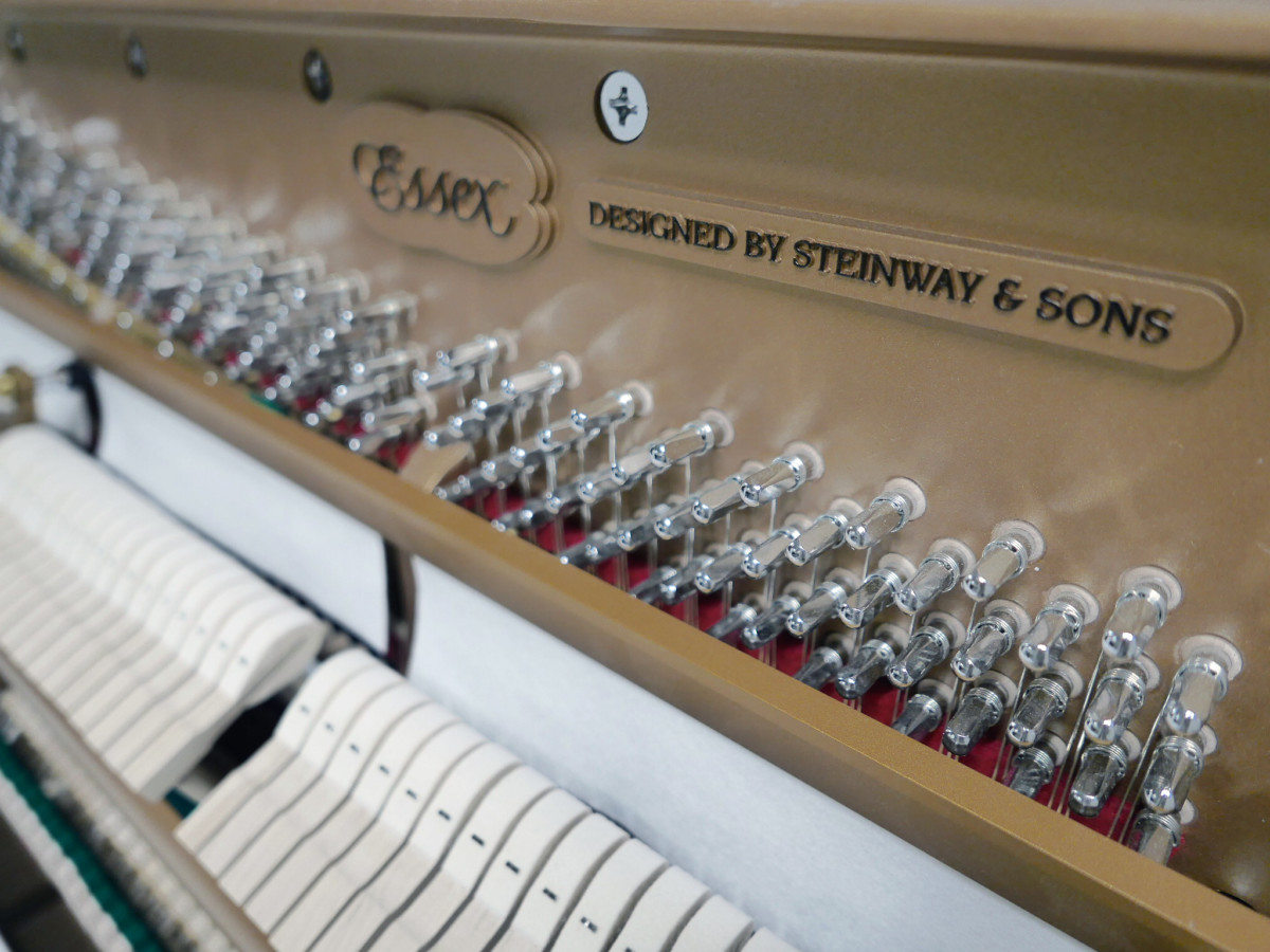 piano vertical Essex EUP123 silent blanco #175887 outlet clavijero clavijas