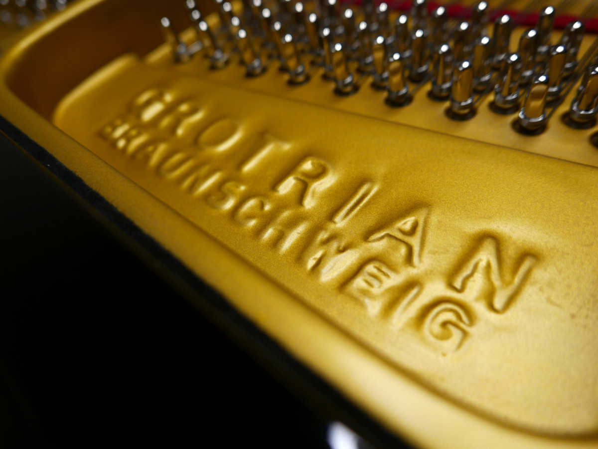 piano de cola Grotrian Steinweg 192 #151639 detalle marca arpa