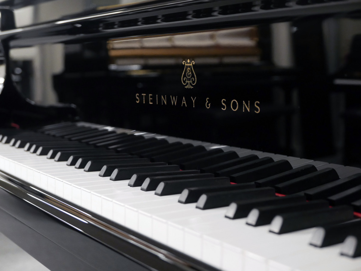 piano de cola Steinway & Sons A188 #599421 teclado teclas marca