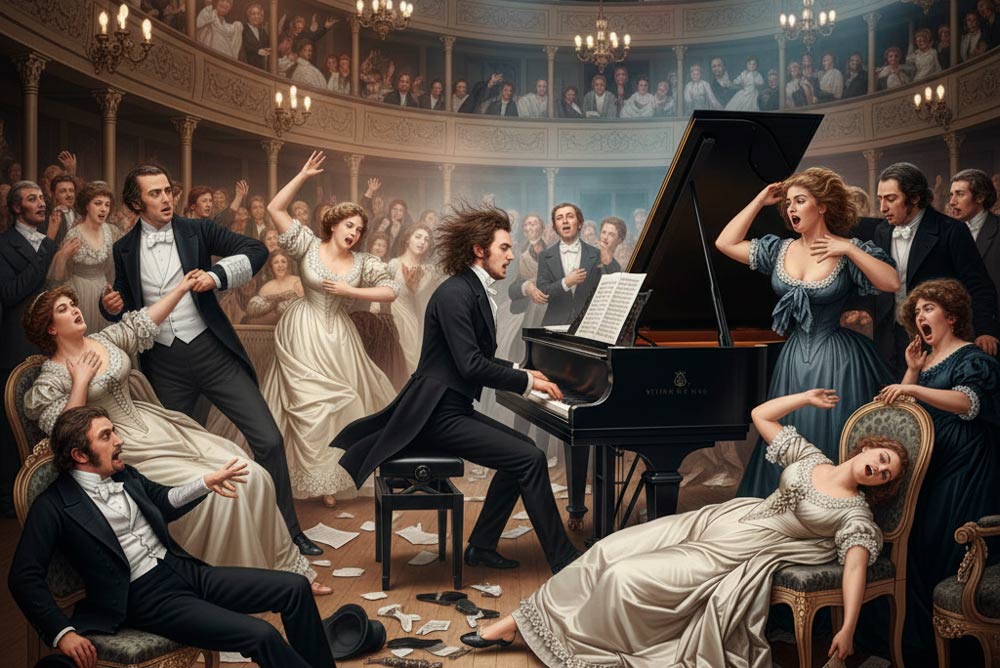 La noche en que Liszt hizo desmayarse al público: histeria colectiva en los primeros conciertos de piano